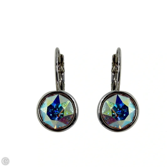 Iridescent Faceted Stone Leverback Drop Earrings By TC