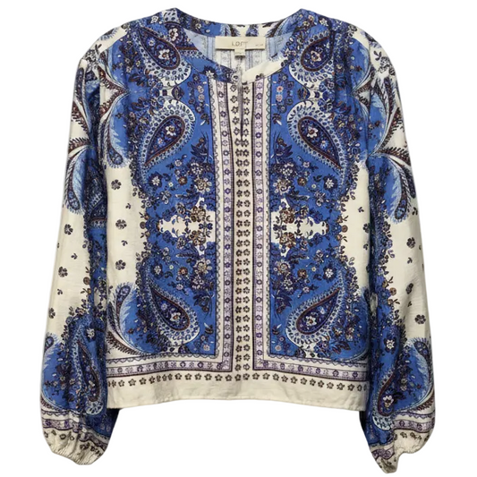 Top Long Sleeve By Loft In Multi-colored, Size: Xsp
