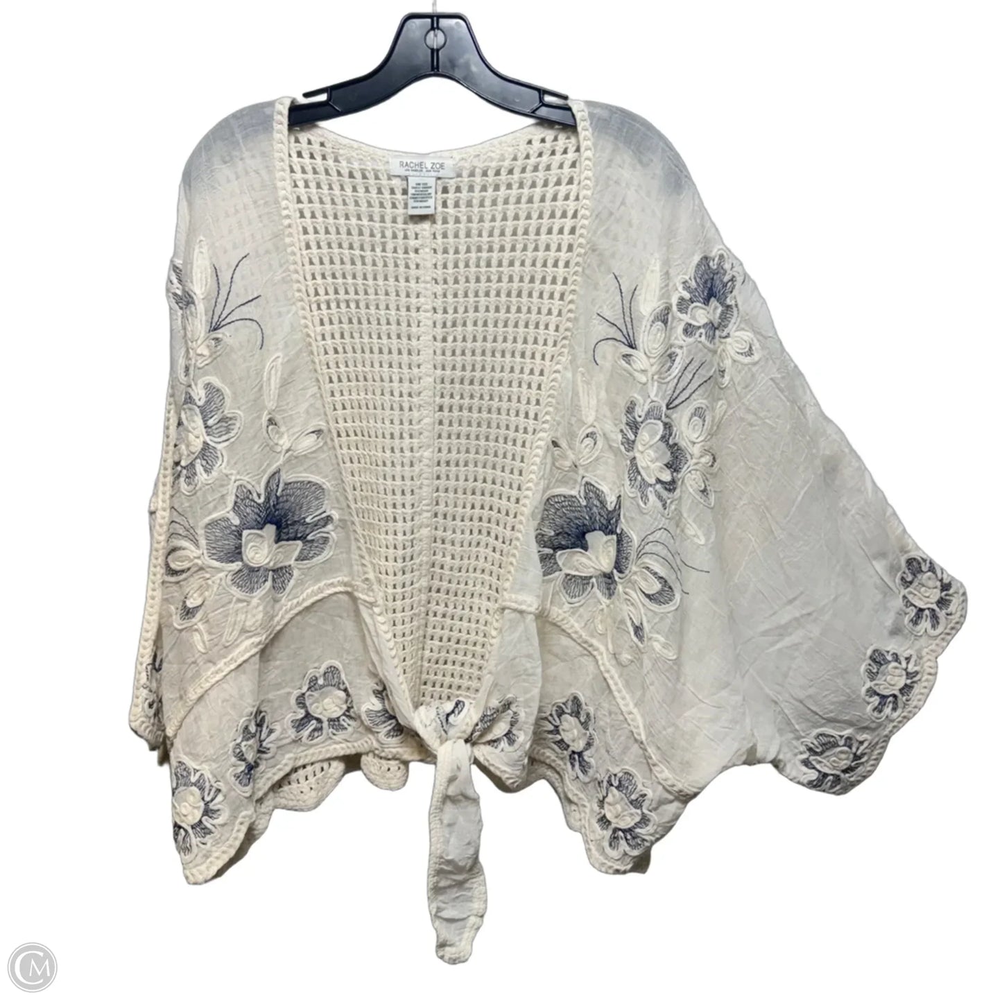 Kimono By Rachel Zoe In Blue & Cream, Size: Osfm