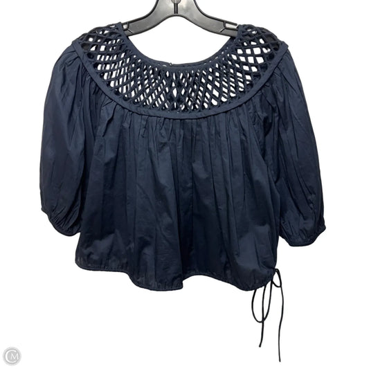 Bonnier Pima Cotton Top Short Sleeve By Merlette In Navy, Size: S