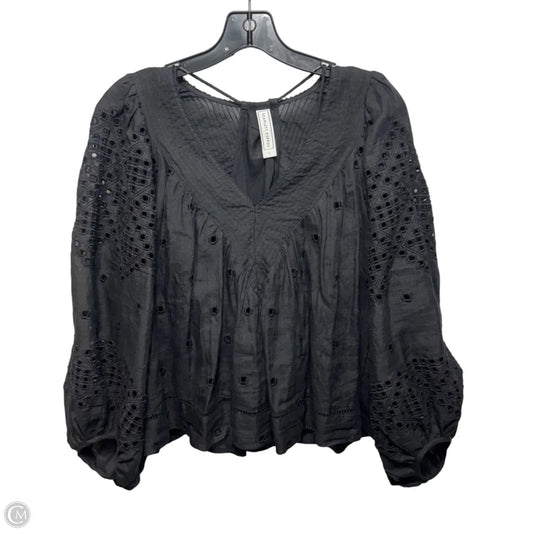 Top Long Sleeve By Scarlett Poppies In Black, Size: S