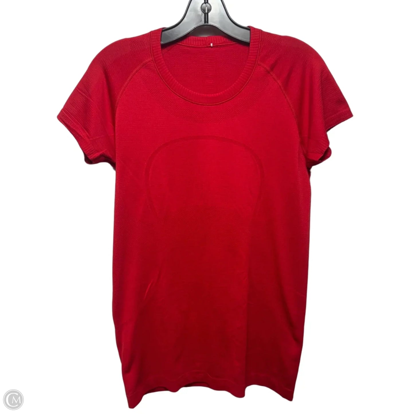 Athletic Top Short Sleeve By Lululemon In Red, Size: 10