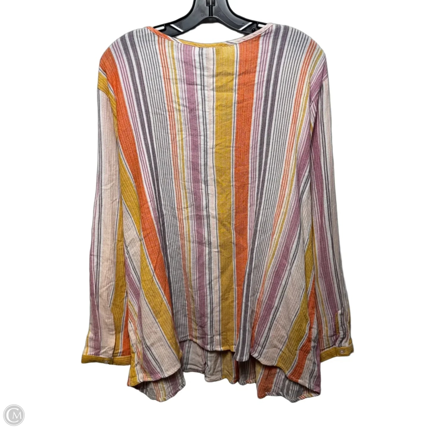 Top Long Sleeve By Ana In Striped Pattern, Size: 3x