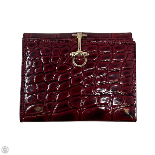 Croc Embossed Leather Bifold Wallet, Size: Small
