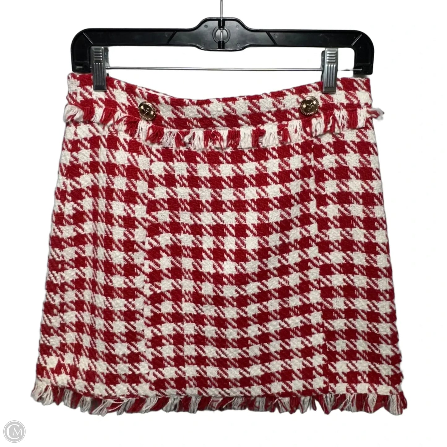 Skirt Mini & Short By Walter Baker In Picnic Tweed Red & White, Size: 6