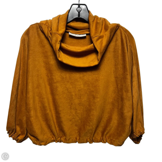 Faux Suede Top 3/4 Sleeve By Bryn Walker In Tan, Size: Xxs