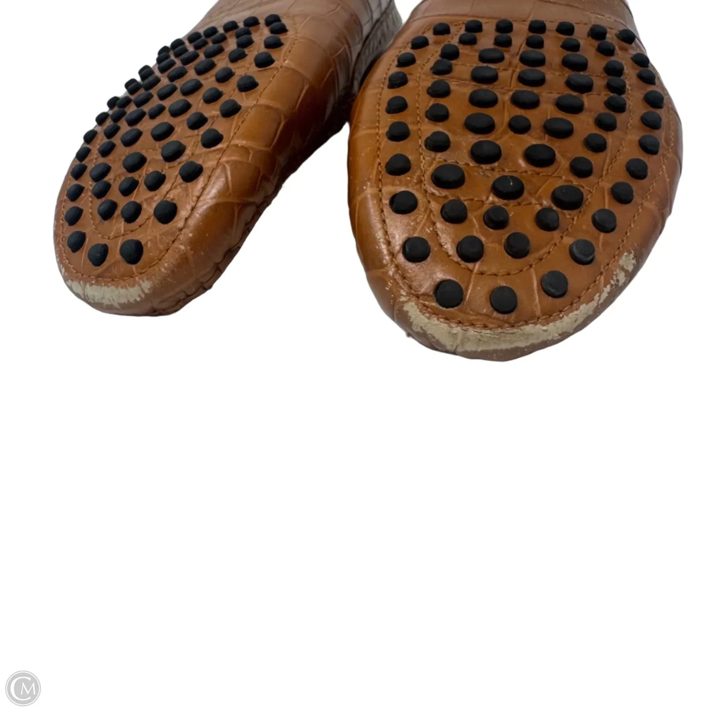 AS IS Croc Loafers Shoes Luxury Designer By Tods In Brown, Size: 8.5