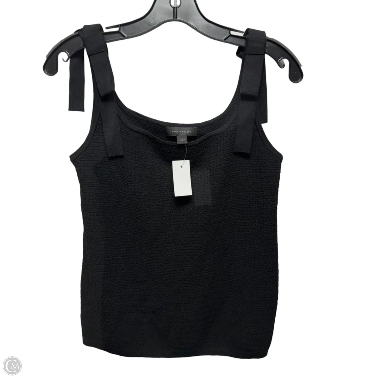 Knit Top Sleeveless By Ann Taylor In Black, Size: S