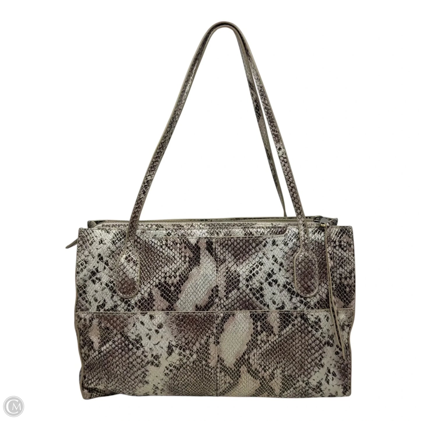 Metallic Tote Handbag Leather By Hobo Intl, Size: Medium