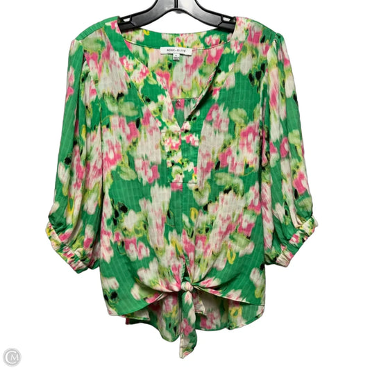 Top Short Sleeve By Rose And Olive In Multi-colored, Size: Xl