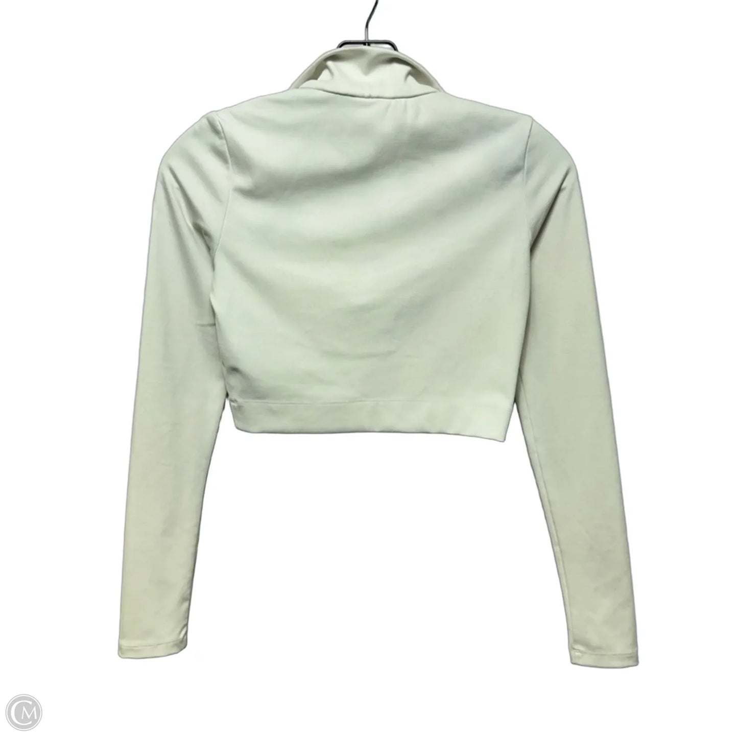 Half Zip Cropped Athletic Top Long Sleeve Collar By Vuori In White, Size: Xs