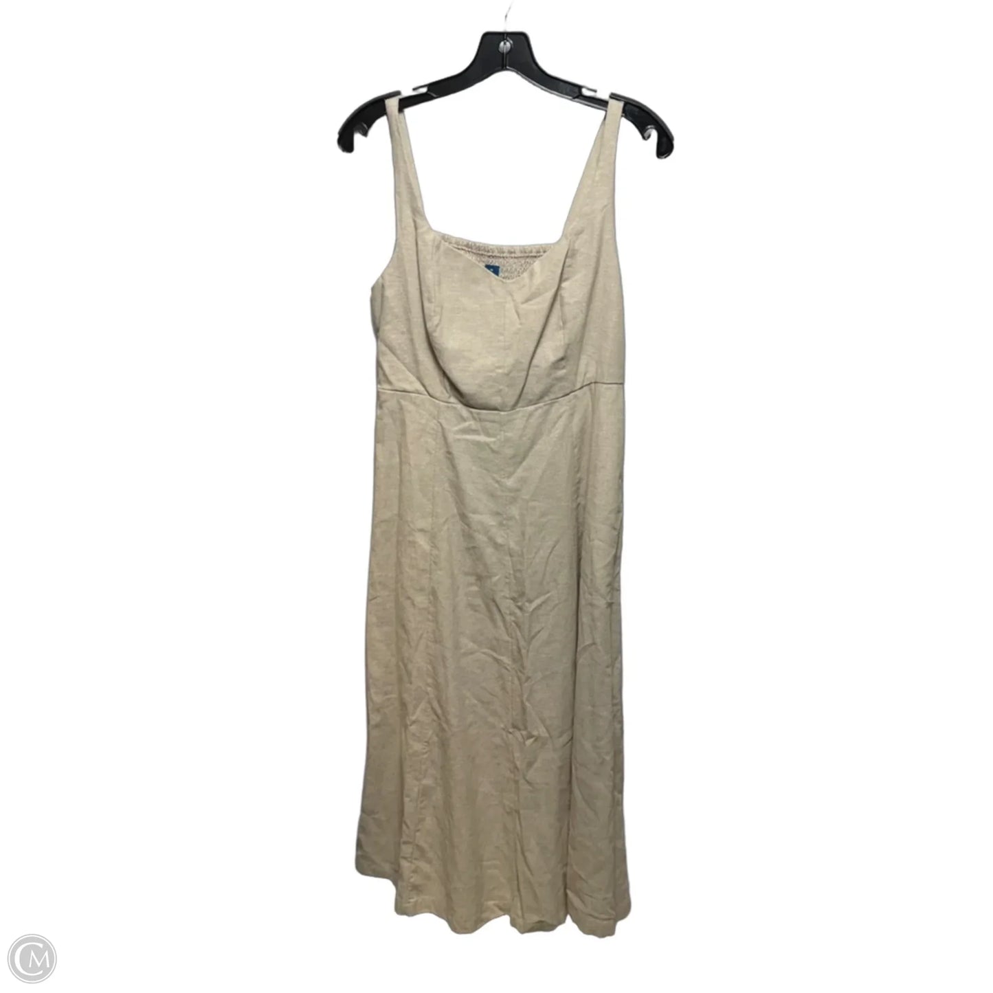 Linen Blend Dress Casual Maxi By Old Navy In Cream, Size: M