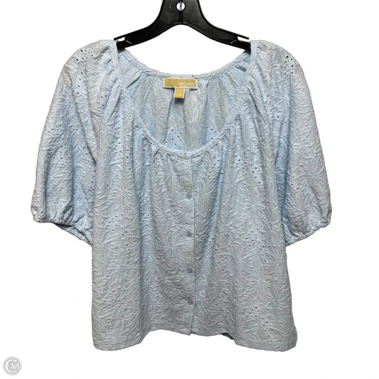 Top Short Sleeve By Michael By Michael Kors In Blue, Size: L