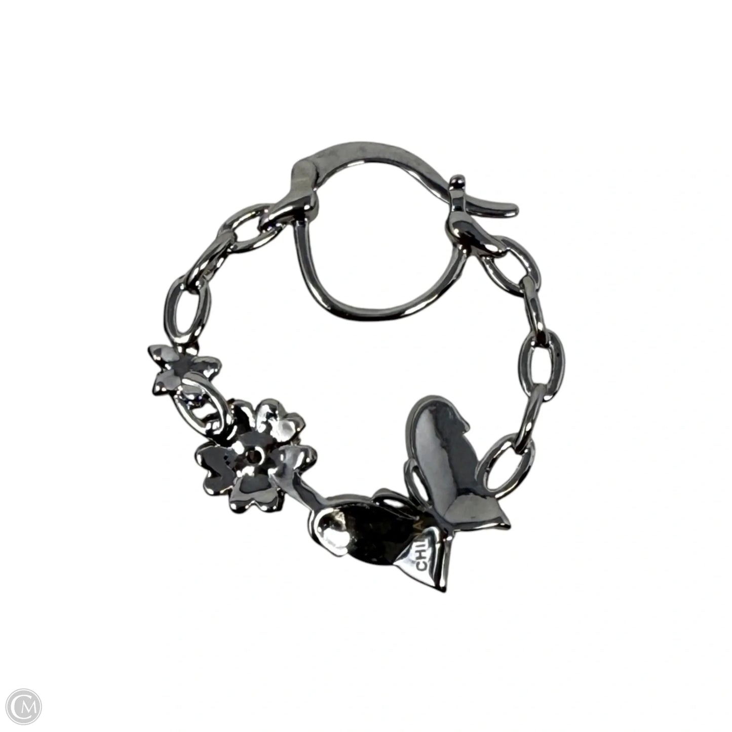 Butterfly Floral Hoop Earrings