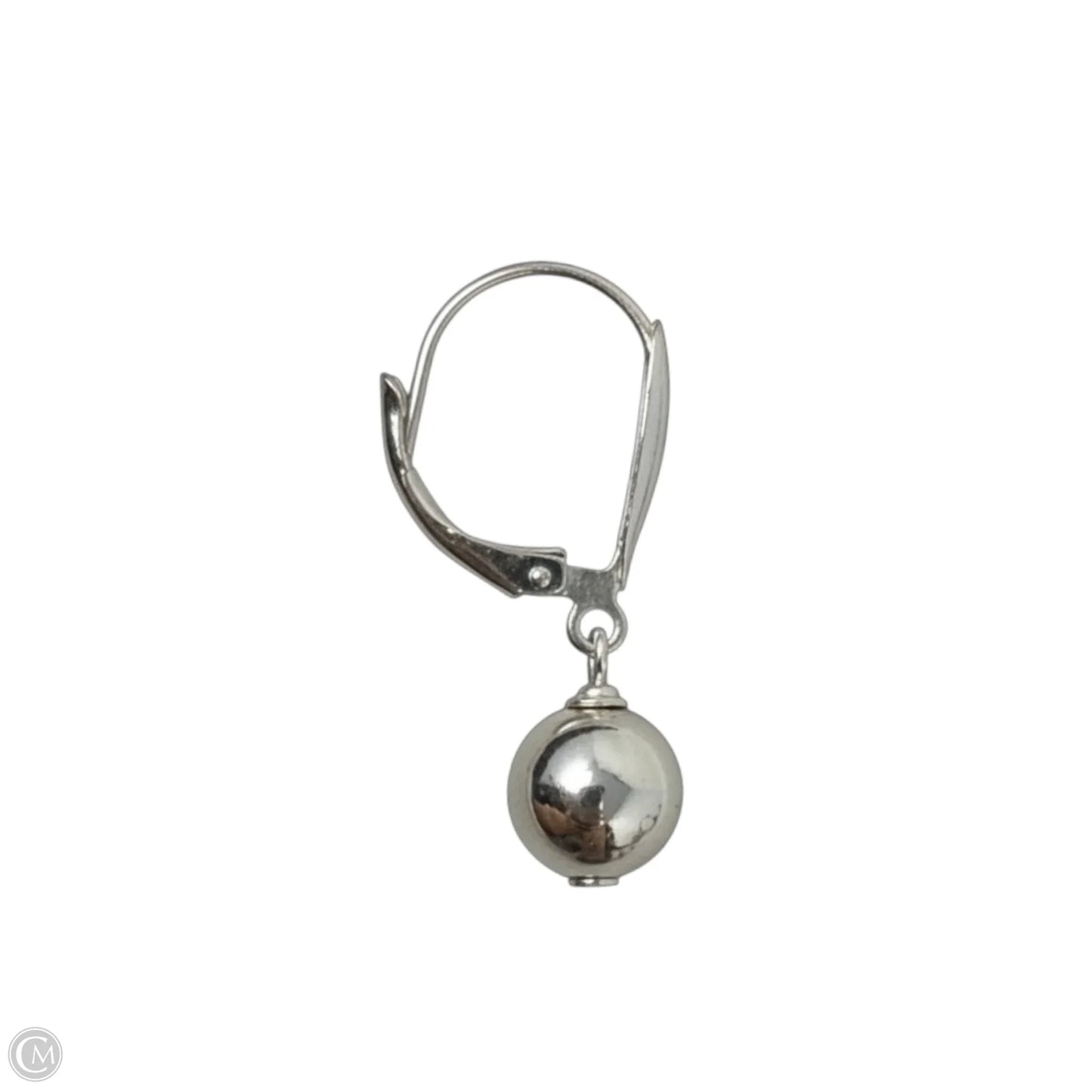 Thai Silver Tone Ball Drop Earrings