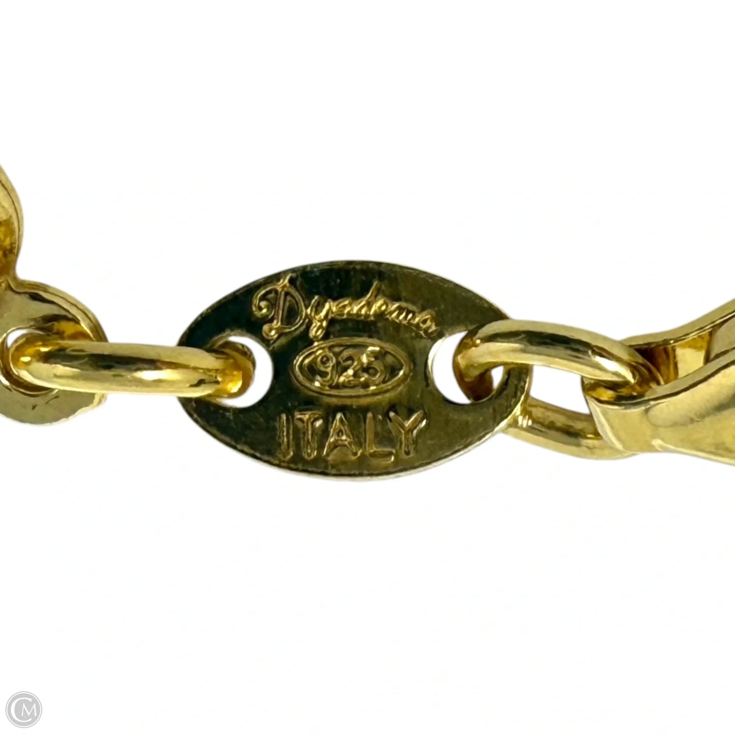 Gold Over Sterling Silver Murano Glass Heart Bracelet By Dyadema Italy
