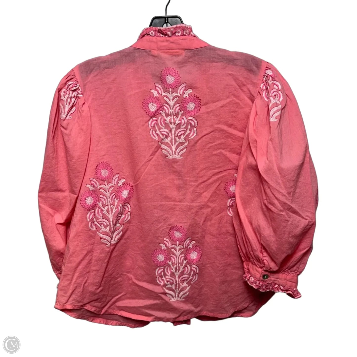 Top 3/4 Sleeve By oliphant In Pink, Size: M