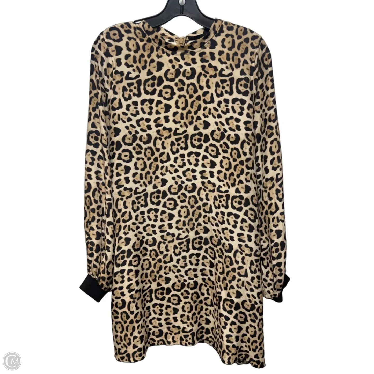 Silk Dress Casual Short By Atm In Animal Print, Size: M (estimated)
