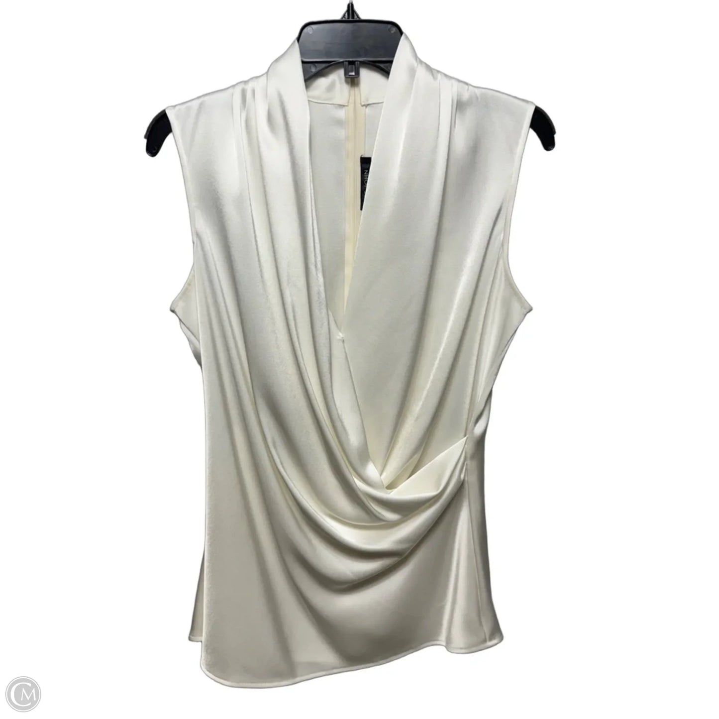 Cowl Wrap Top Sleeveless By St. John In White, Size: 8