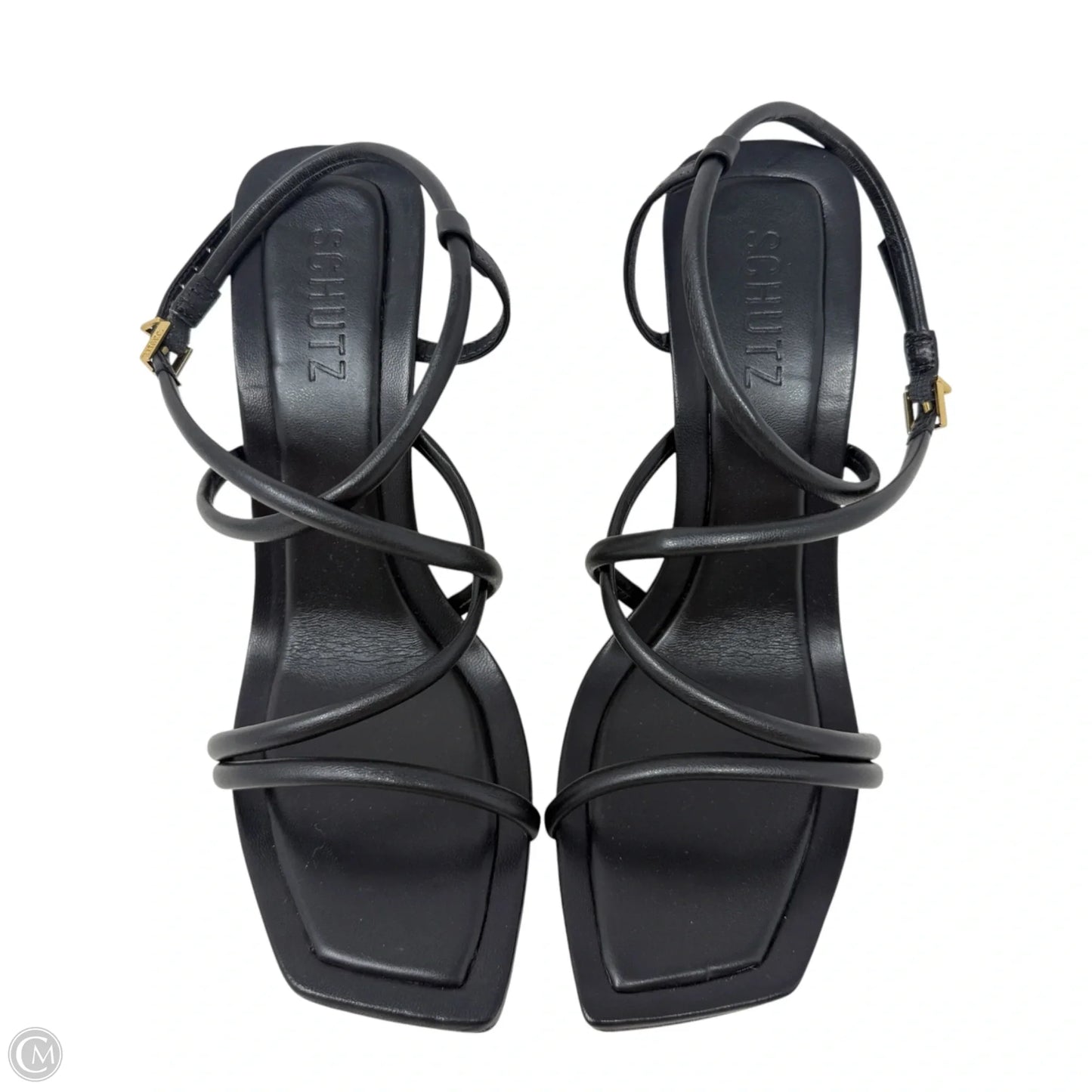 Lovi Strappy Stiletto Leather Sandals By Schutz In Black, Size: 9