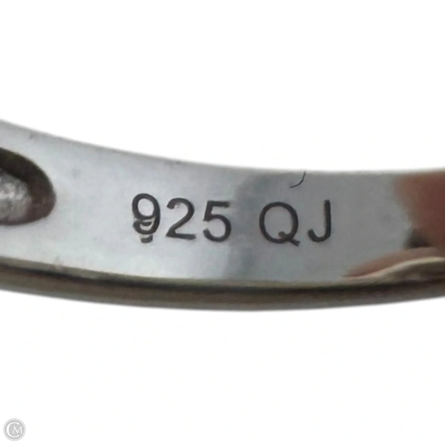 Faux Ruby Ring Sterling Silver Stamped QJ, Size: 7