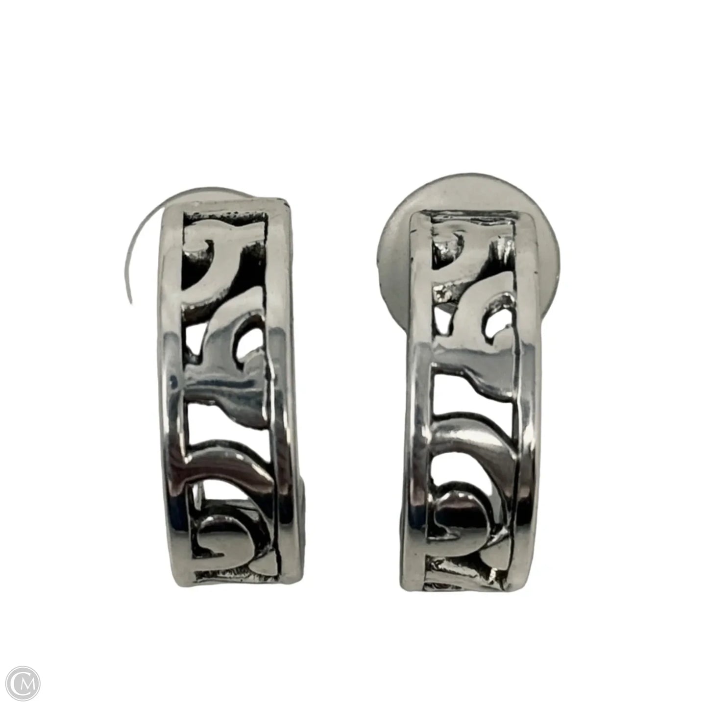 Contempo Scrollwork Half Hoop Earrings By Brighton