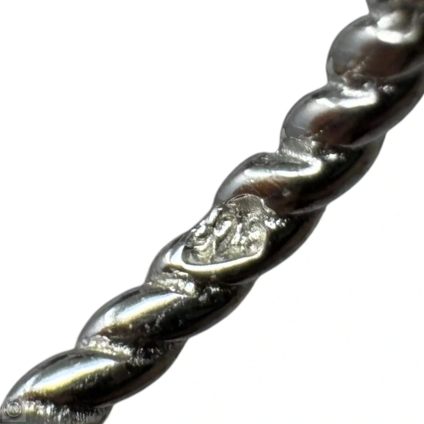 CZ  Rope Band Ring Sterling Silver, Size: 8