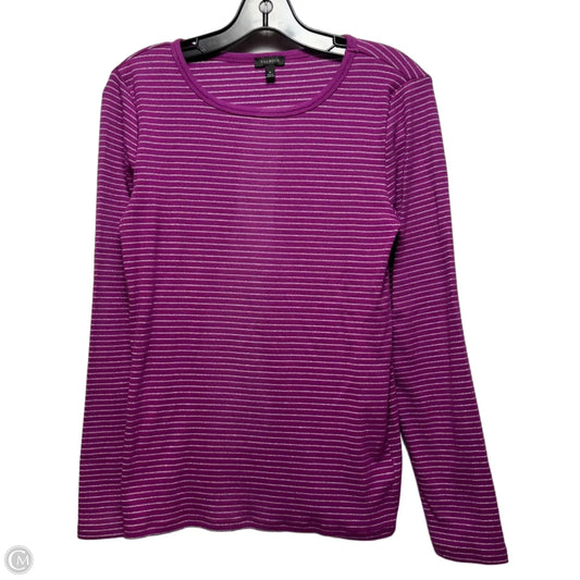 Top Long Sleeve By Talbots In Striped Pattern, Size: M