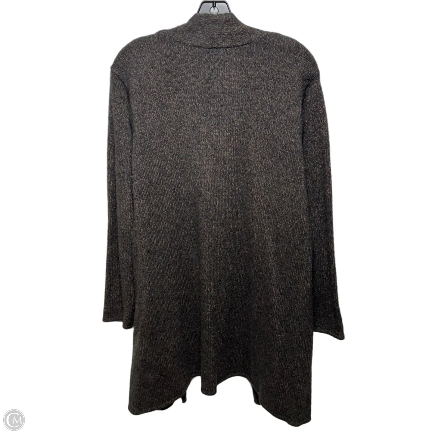 Wool Blend Sweater Cardigan By Eileen Fisher In Brown, Size: S