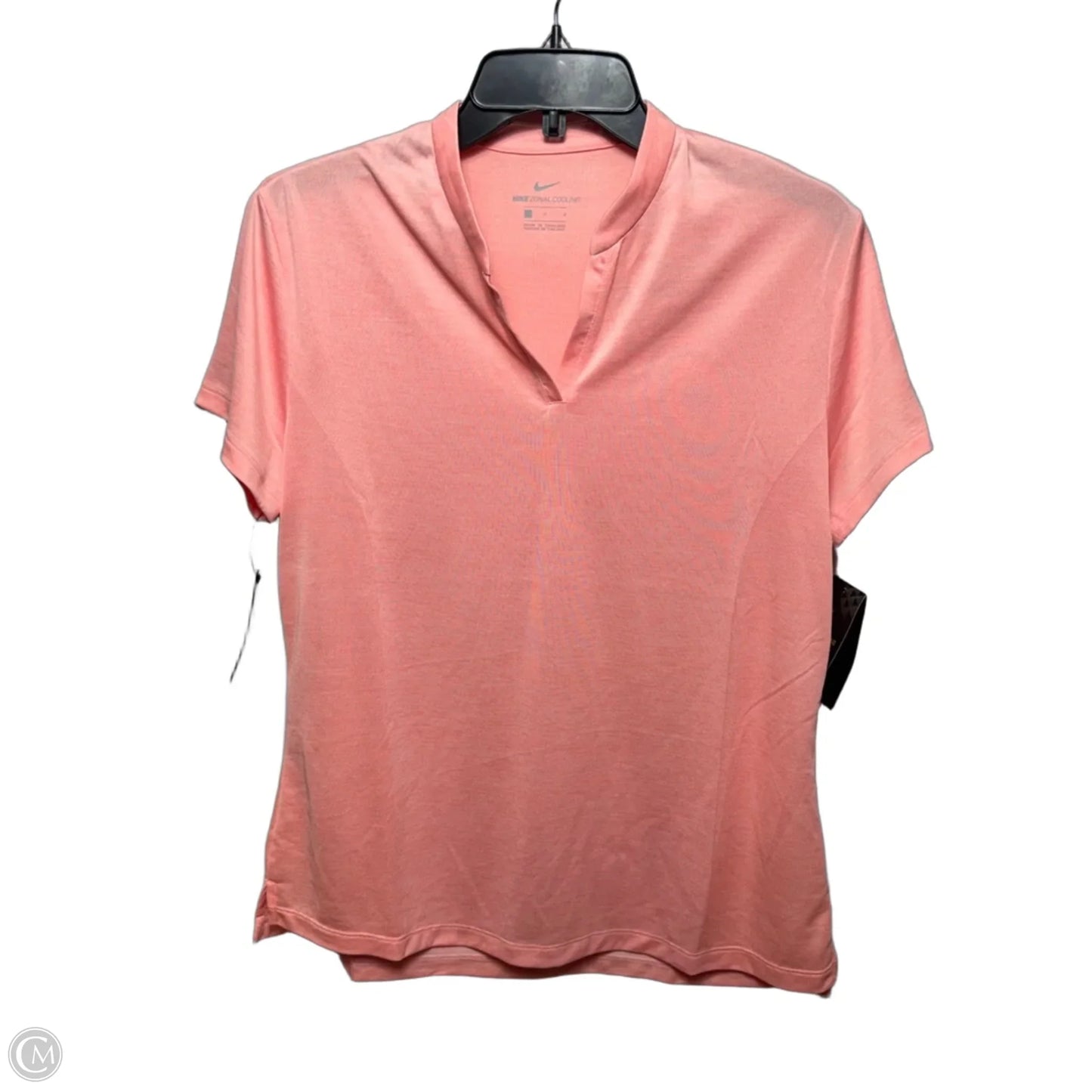 Zonal Cooling Athletic Top Short Sleeve By Nike Apparel In Peach, Size: L