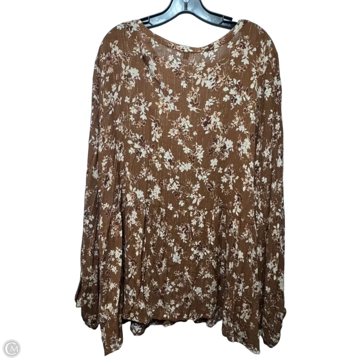 Top Long Sleeve By Torrid In Floral Print, Size: 4x