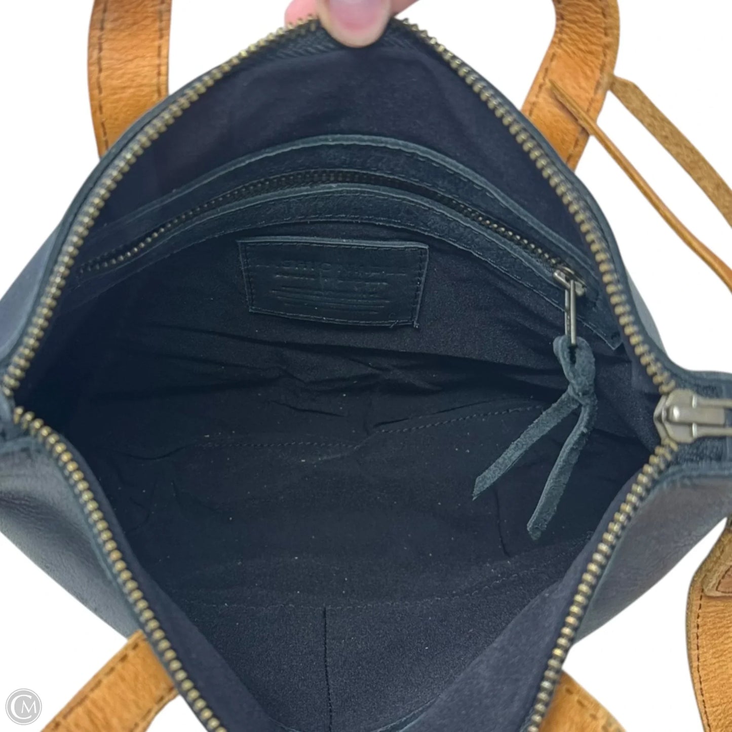 Handbag Leather By Fashionable, Size: Medium