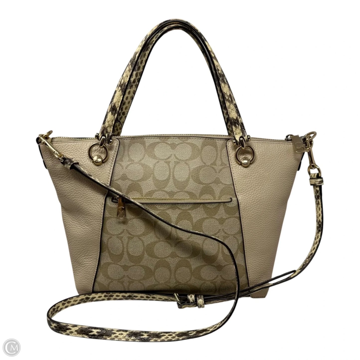 Kacey Satchel Handbag Designer By Coach, Size: Medium
