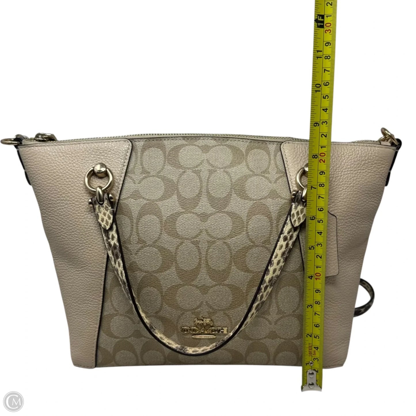 Kacey Satchel Handbag Designer By Coach, Size: Medium