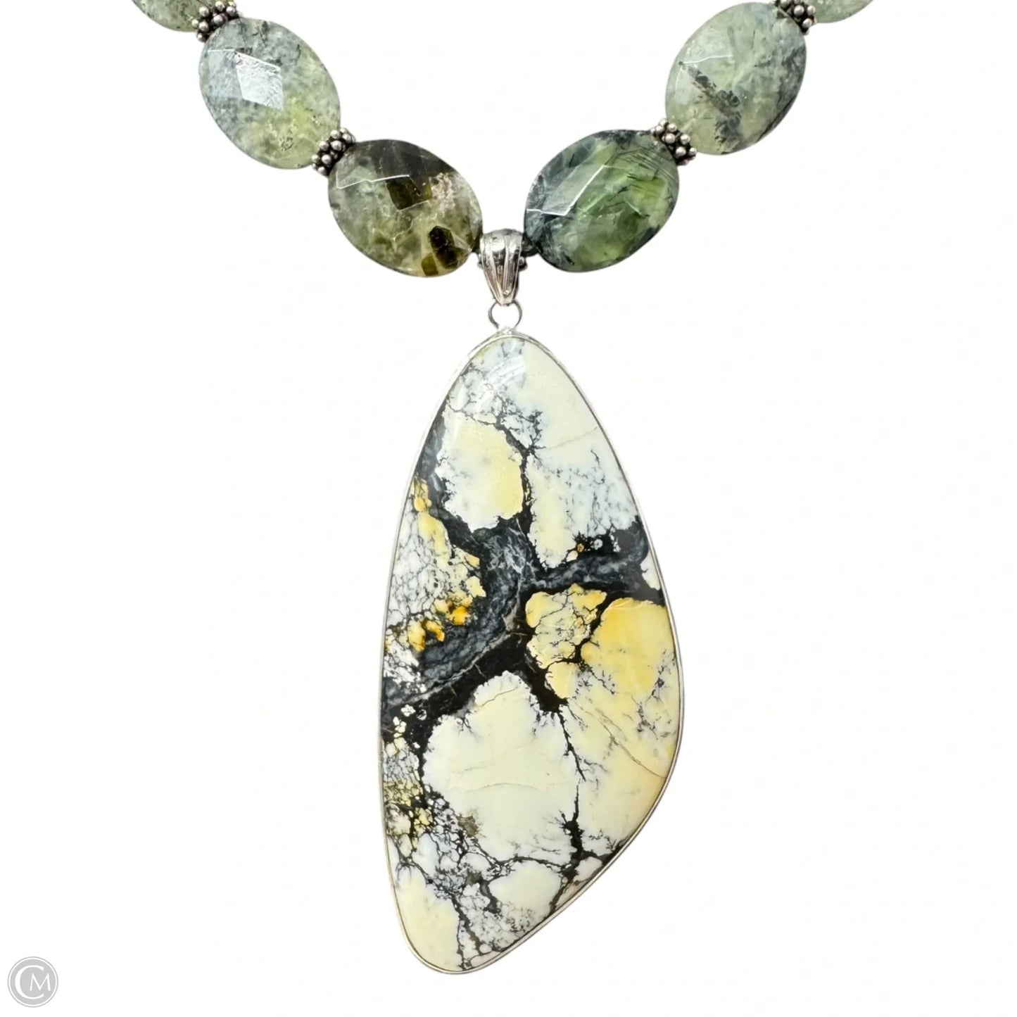 Faceted Stone Bead Statement Necklace