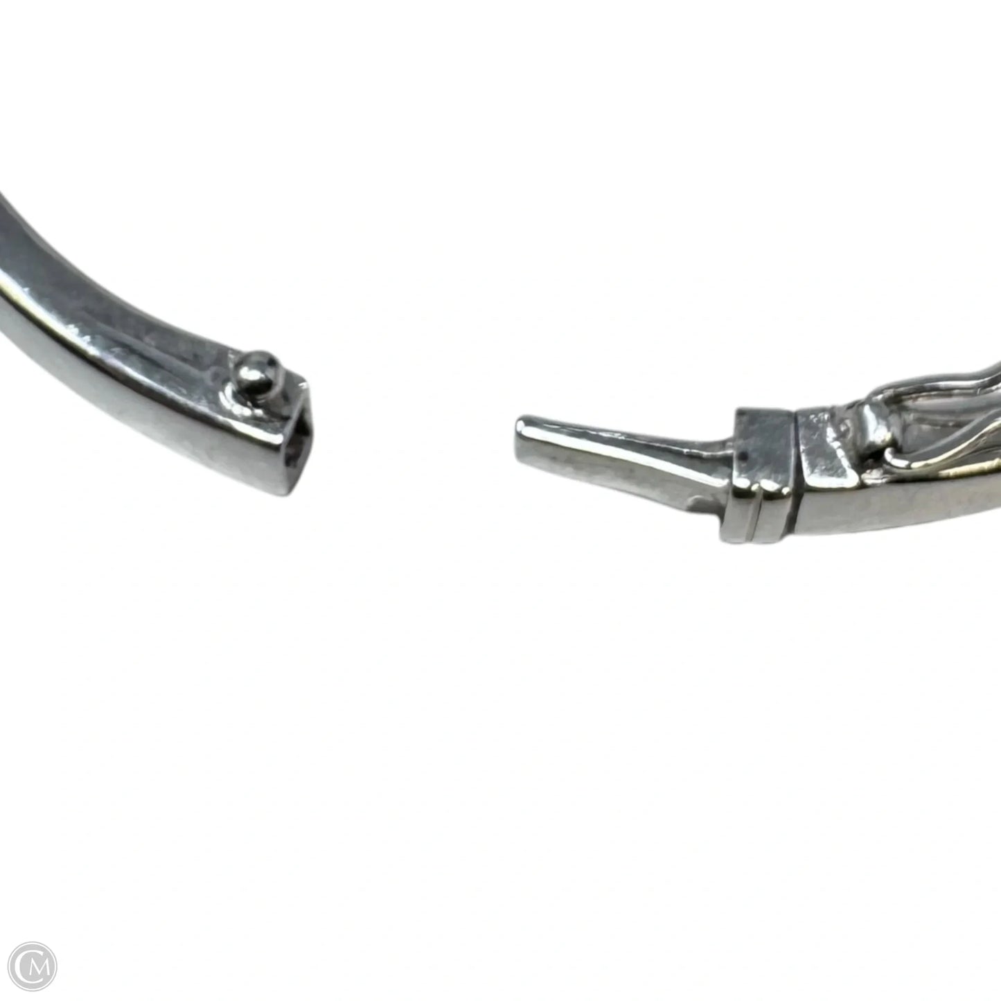 Baguette Diamond Knot Hinged Bracelet Sterling Silver