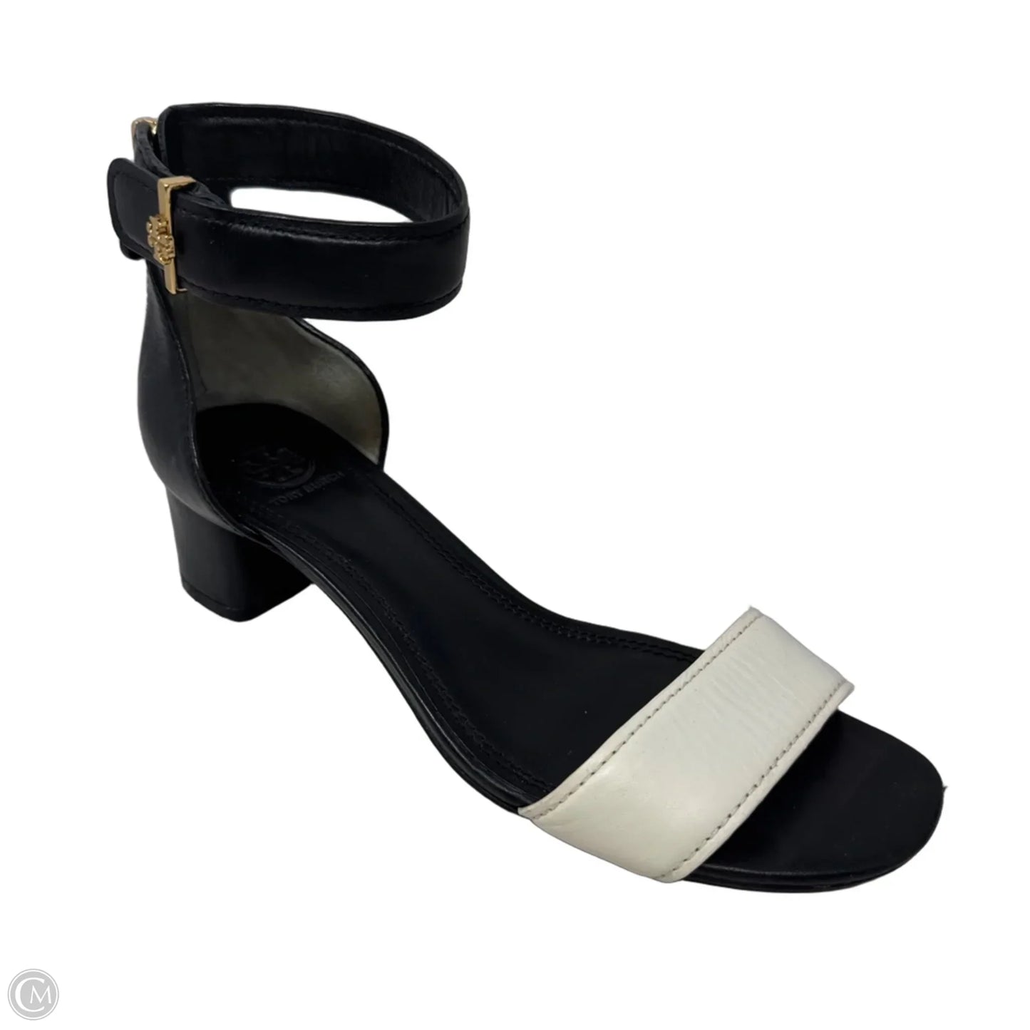 Sandals Designer By Tory Burch In Black & White, Size: 8