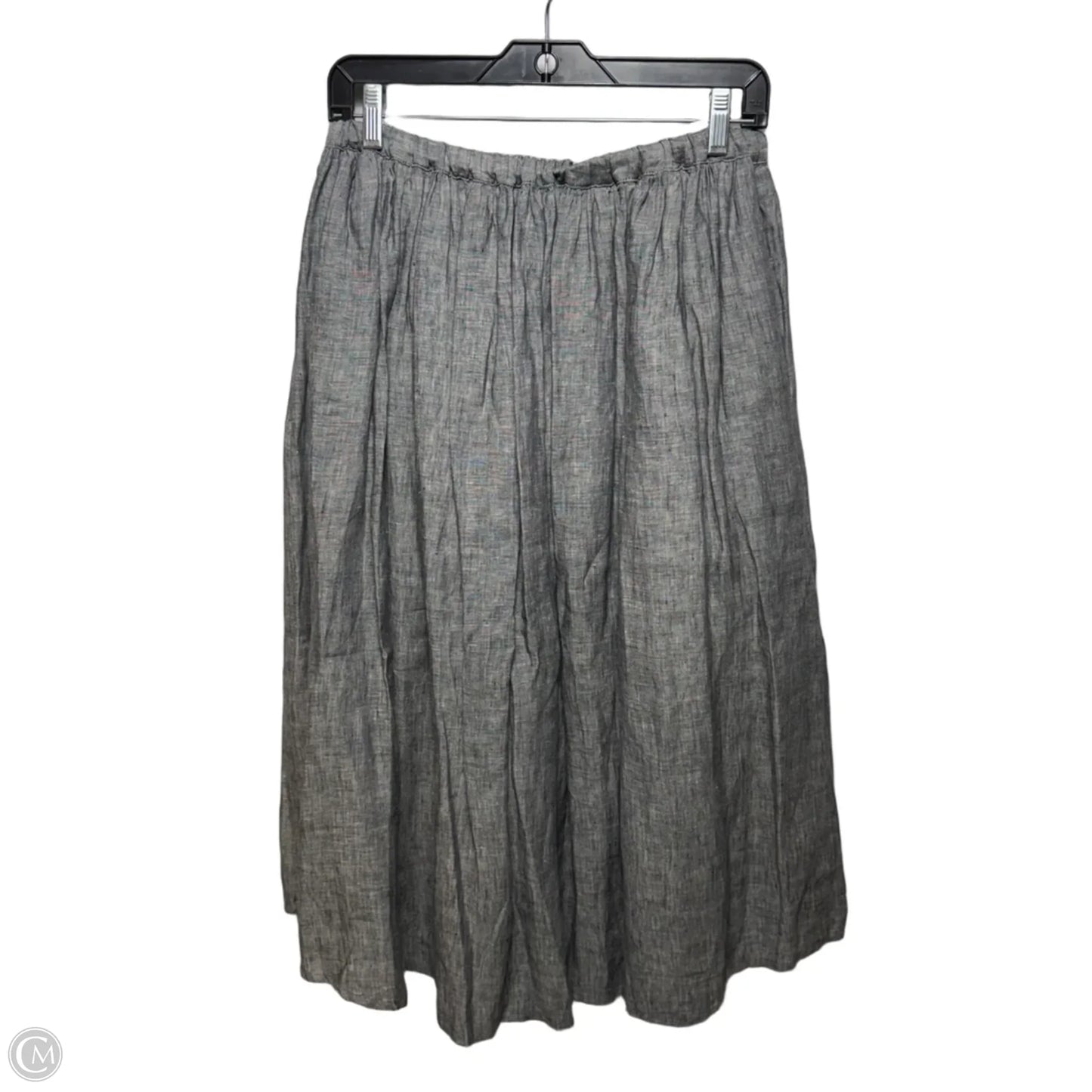 Linen Skirt Maxi By Antiquities In Grey, Size: M/L ESTIMATED