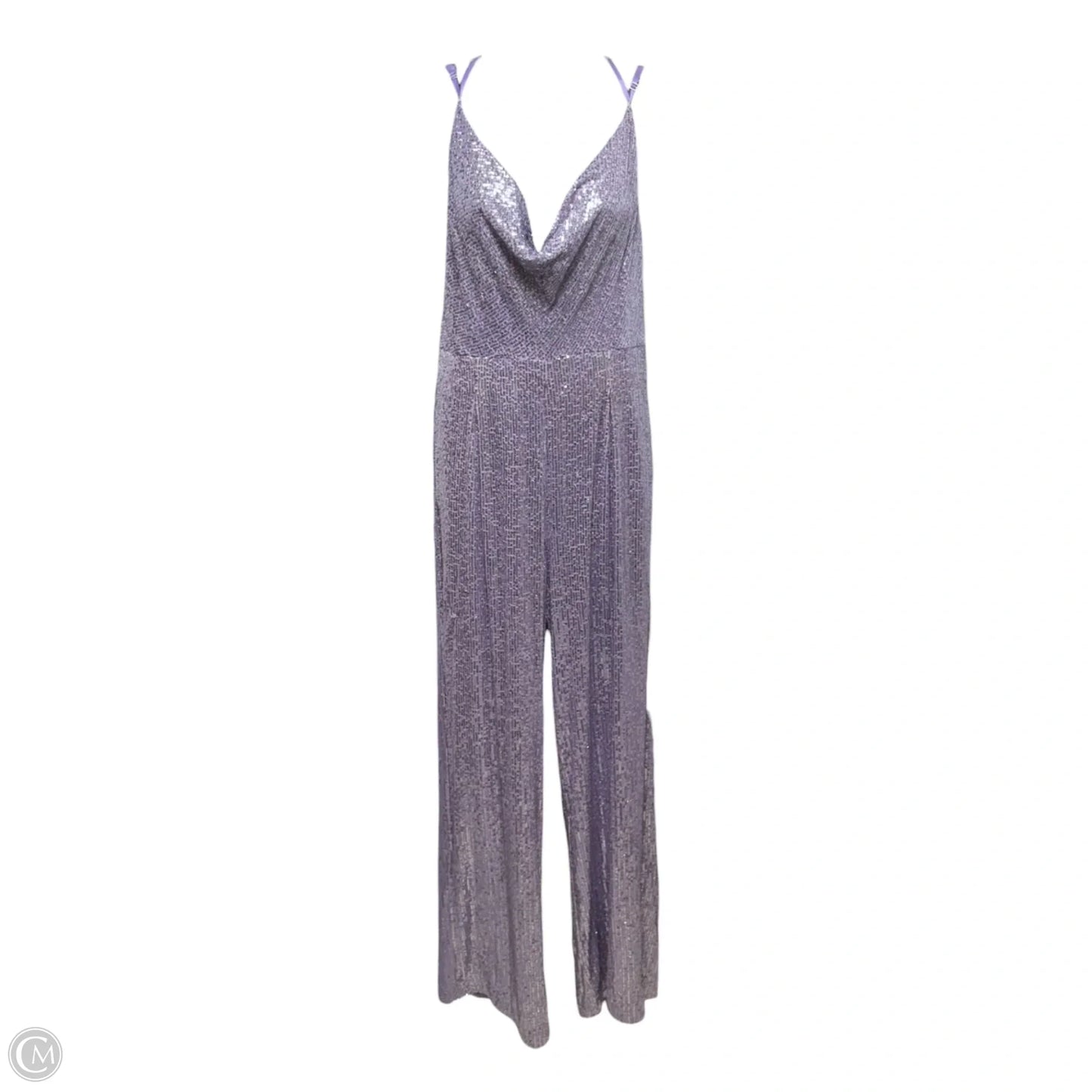 Sequin Cowl Neck Jumpsuit By Ranna Gill In Purple, Size: S