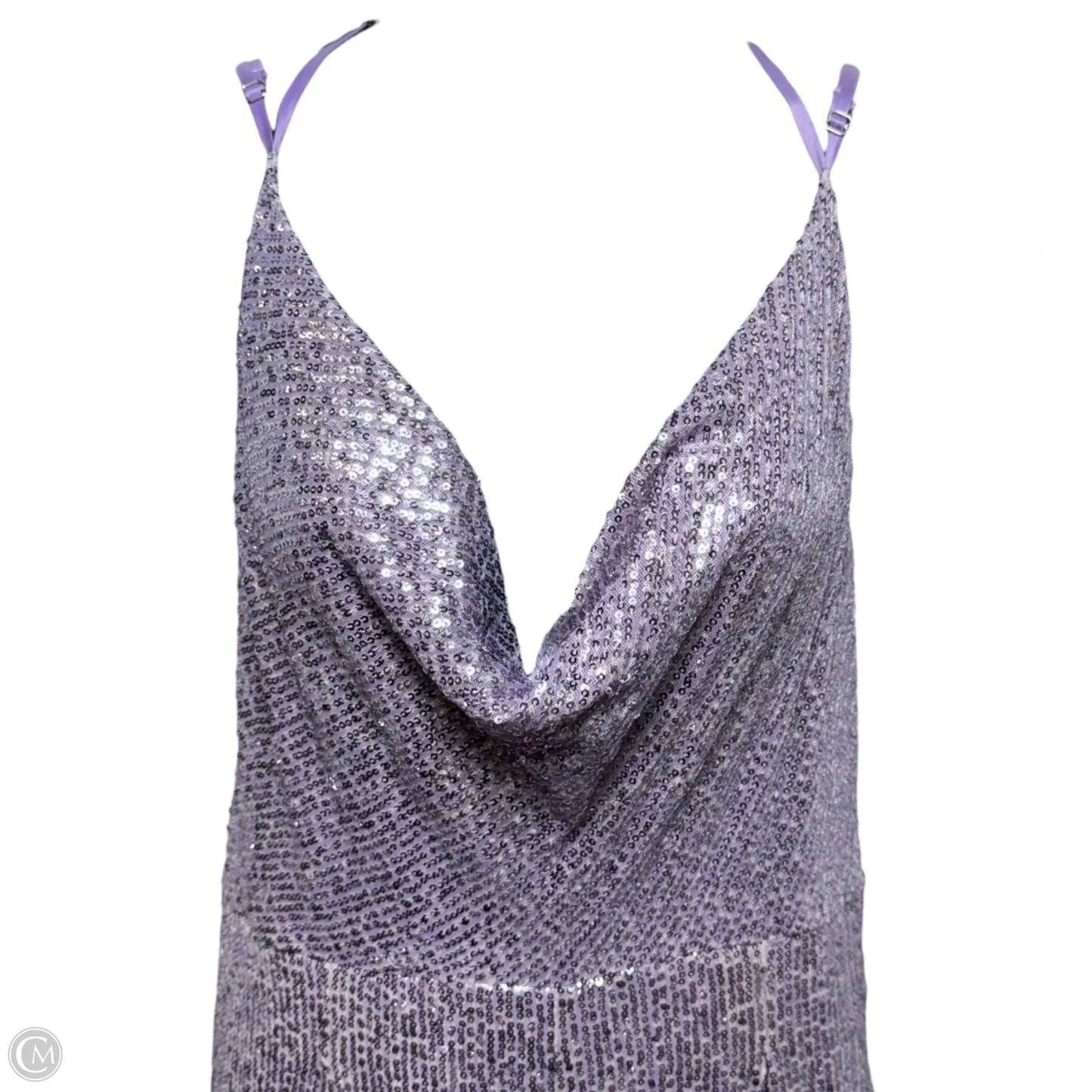 Sequin Cowl Neck Jumpsuit By Ranna Gill In Purple, Size: S