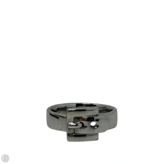 Silver Tone Belt Band Ring By Michael By Michael Kors, Size: 7