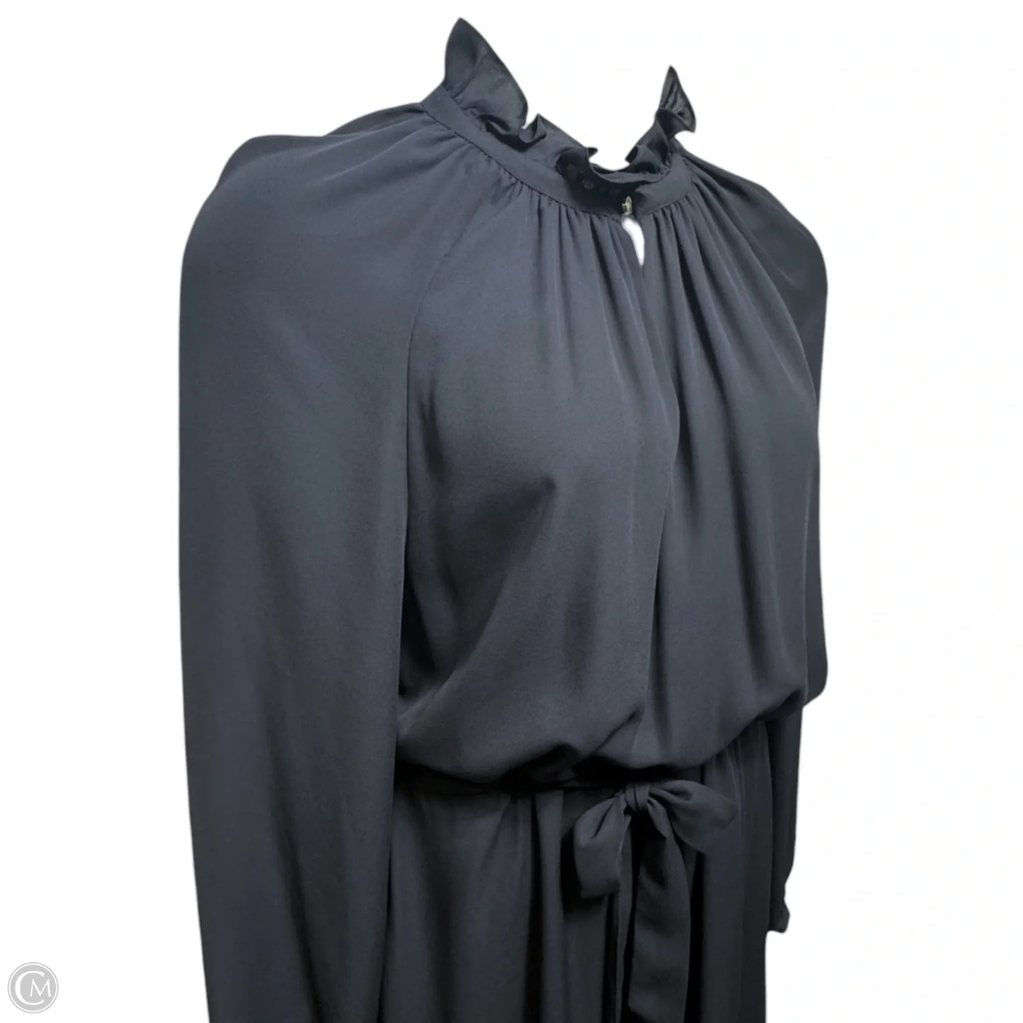 Long Dress With Victorian Collar By Claudie Pierlot In Black, Size: 10 (Fr 42)