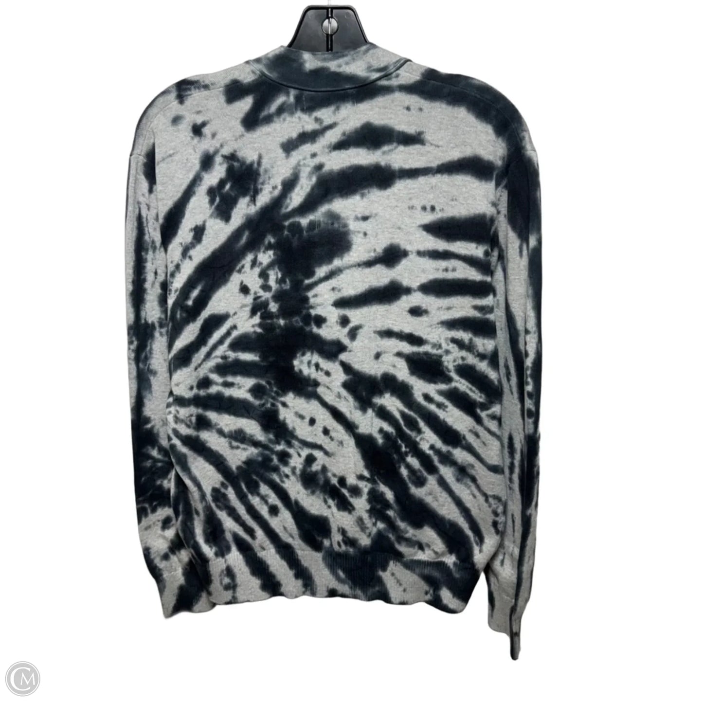Cotton Sweater Cardigan By Chaser In Tie Dye Print, Size: S