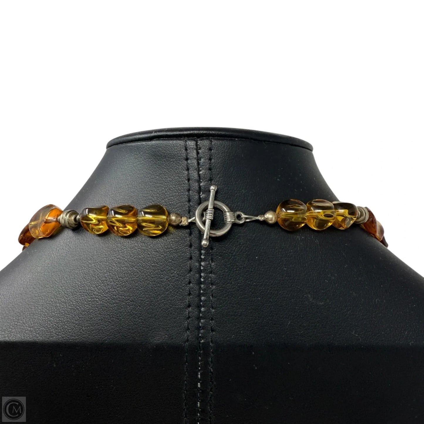 Amber & Turquoise Tone Beaded Necklace