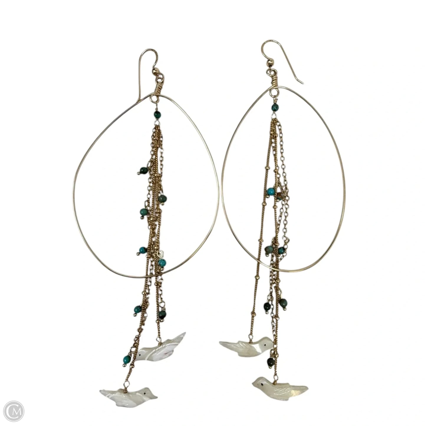 GF Bird Dangle Teardrop Earrings