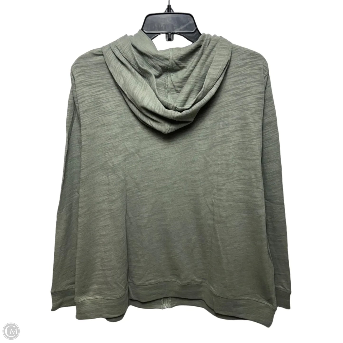 Waverly Cotton Slub Sweatshirt Athletic Top Long Sleeve Hoodie By Eddie Bauer In Green, Size: 2x