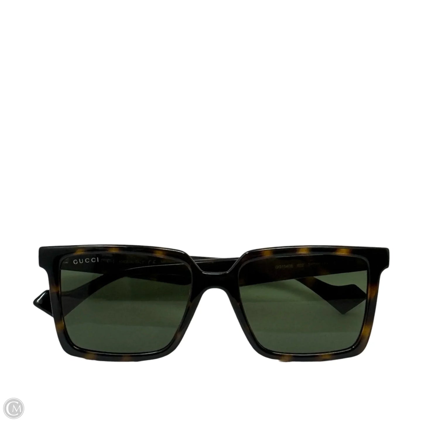 GG1540S-002 Havanna Square Men’s Sunglasses Luxury Designer By Gucci, Size: