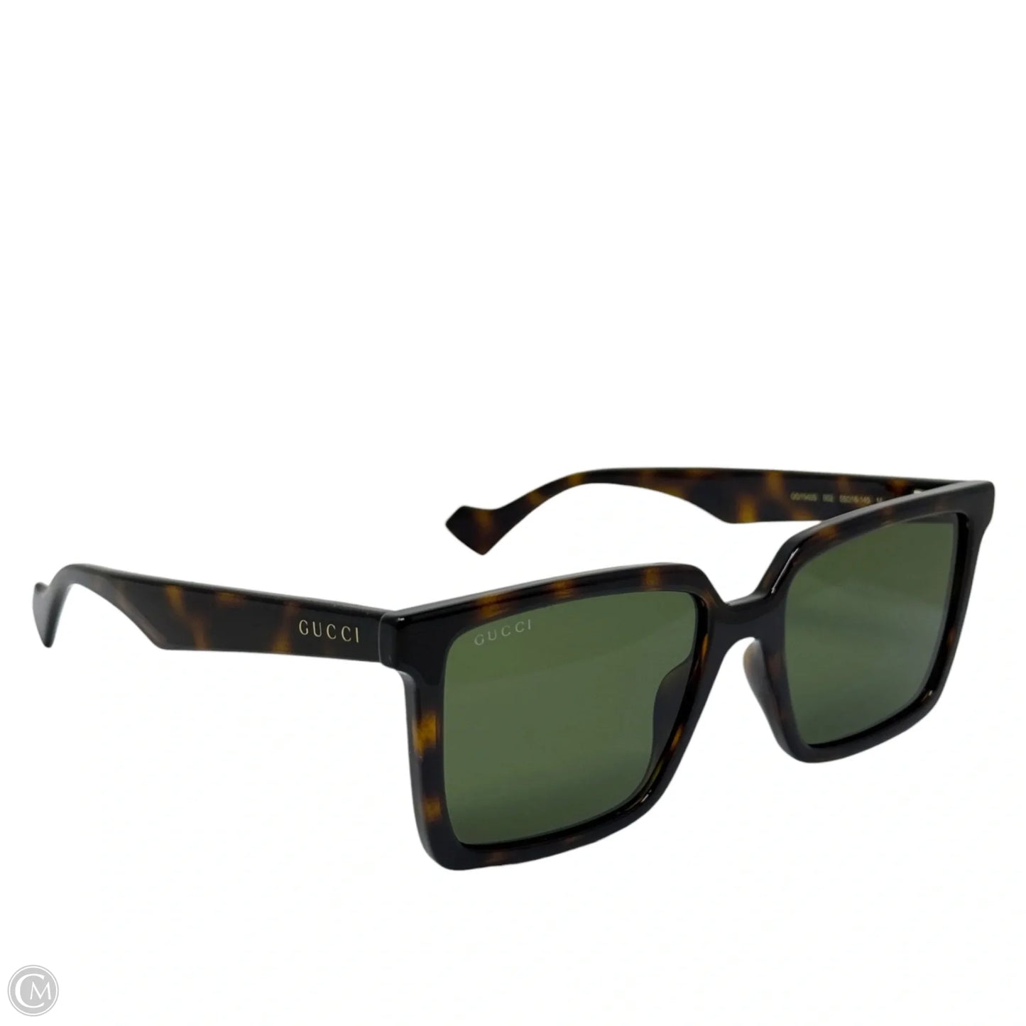 GG1540S-002 Havanna Square Men’s Sunglasses Luxury Designer By Gucci, Size: