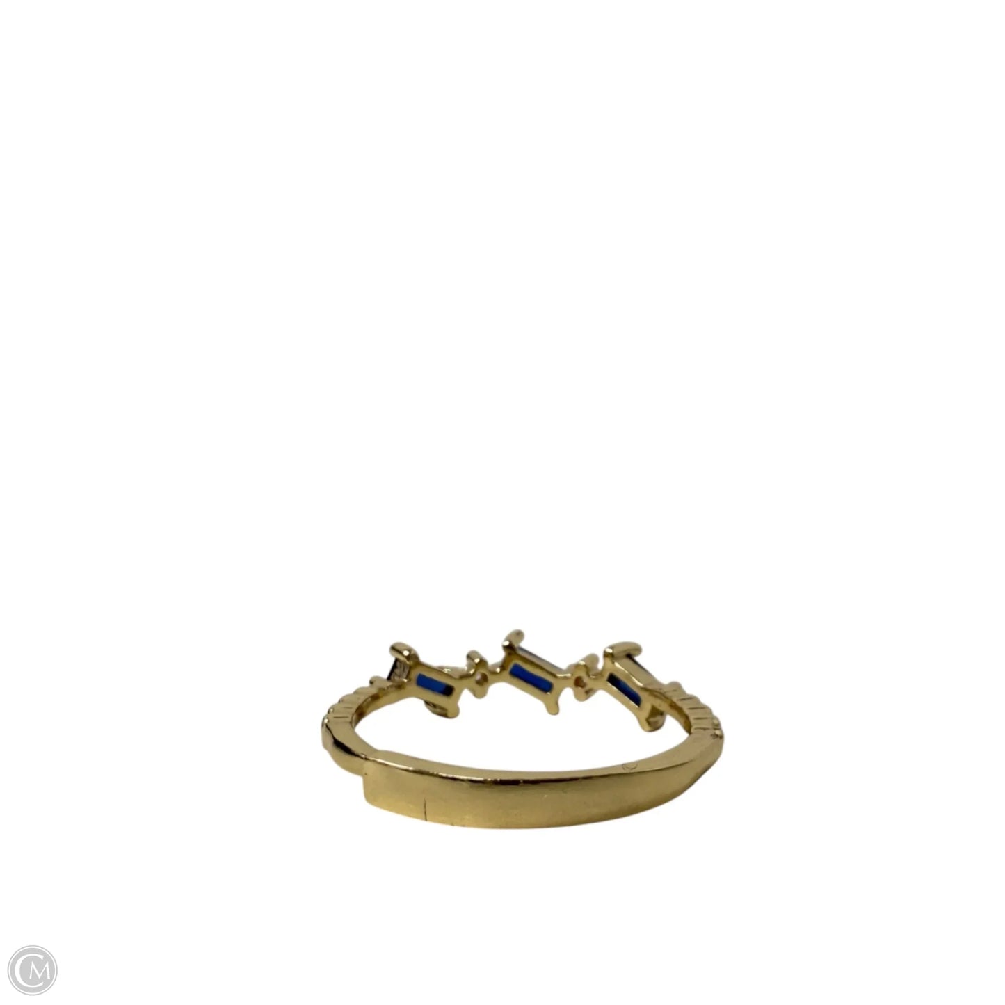 Blue & Clear Stone Adjustable Ring