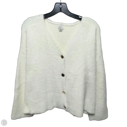 Sweater Cardigan By A New Day In Cream, Size: Xxl